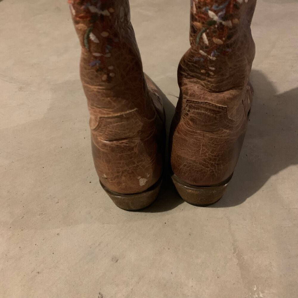 Shyanne Maisie Floral Embroidered Western Leather Boots 8.5 - Picture 5 of 5